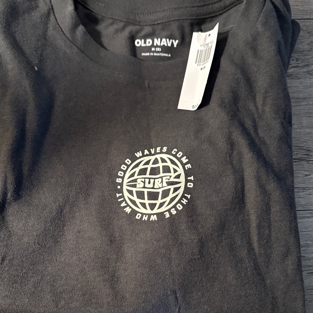Old Navy Charcoal Surf Graphic Tee